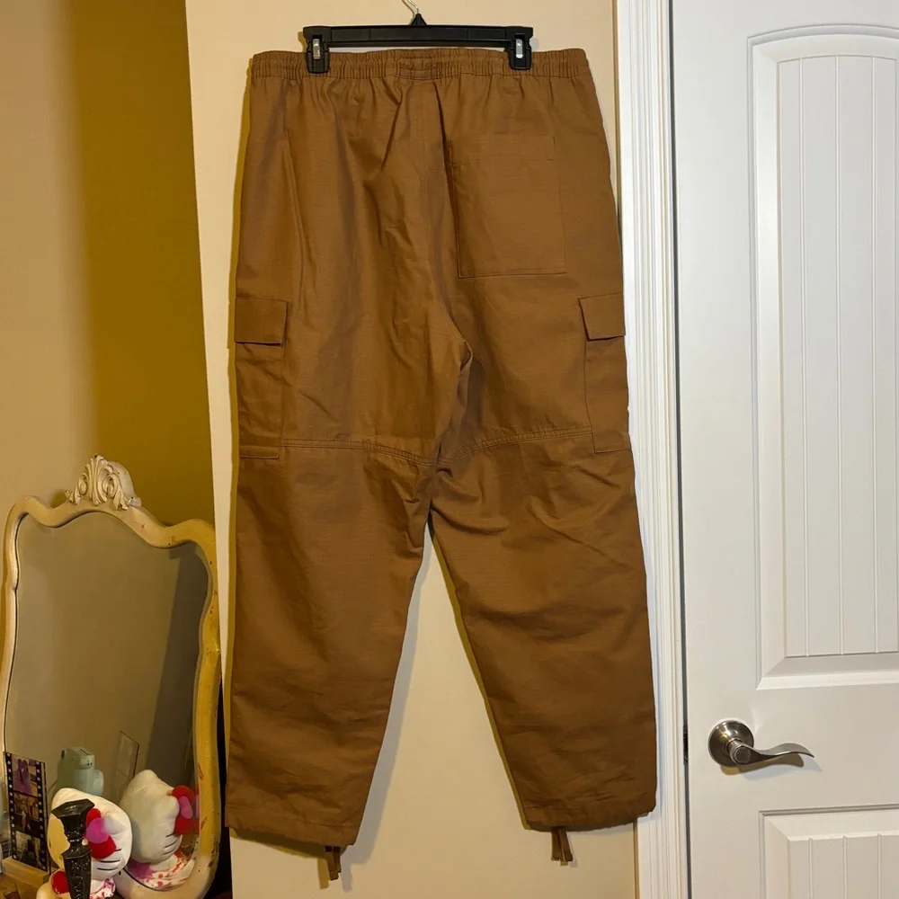 Men's Cargo Drawstring Pants - Brown - Picture 7 of 7